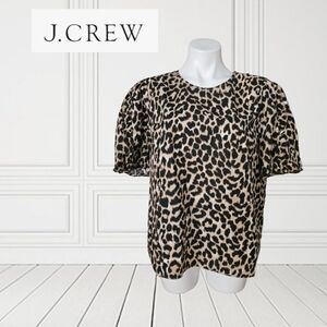 J. CREW Leapord Print Blouse